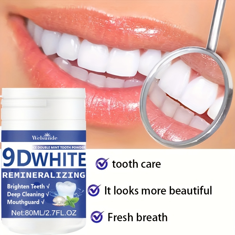 Teeth Whitening Remedies - Poudre dentaire hydroxyapatite blanchissante blanche 9D,