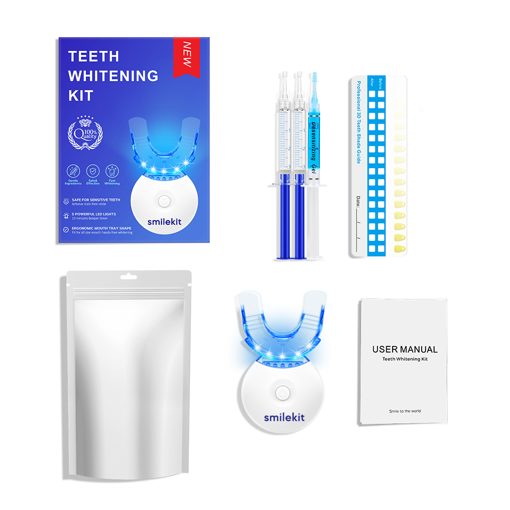 Teeth Whitening Gel Peroxide - Kit de blanchiment des dents –