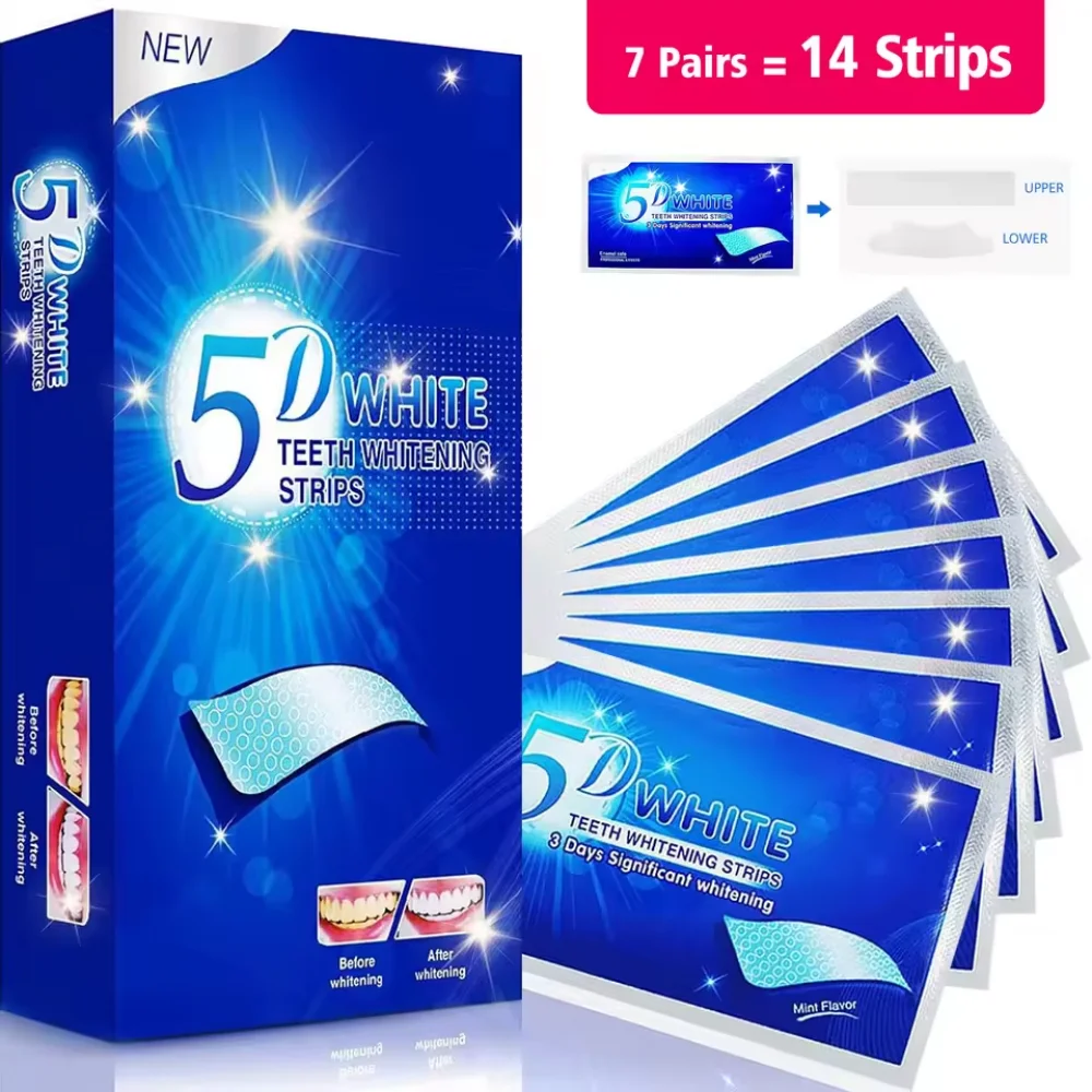 Whitening Strip 3D - Bandes de blanchiment des dents, Kit