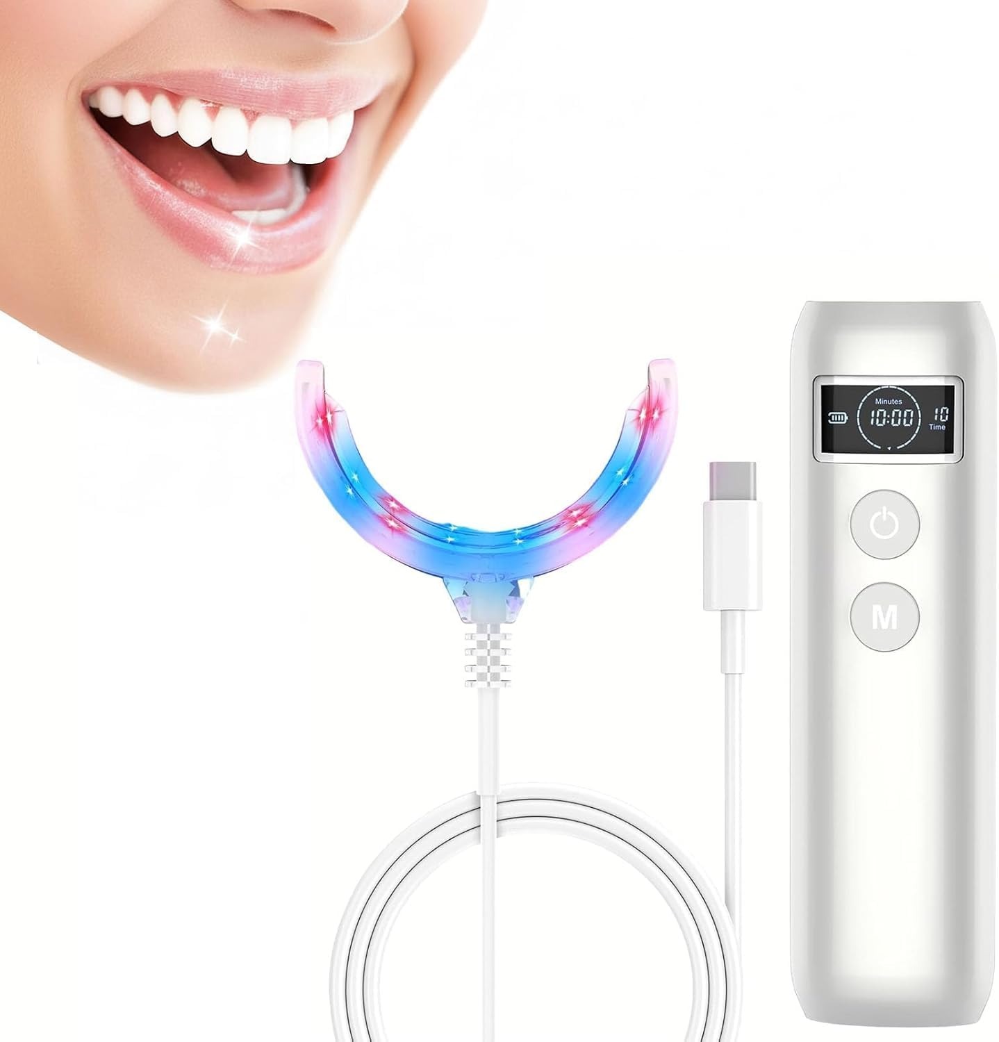 Teeth Whitening With Blue Light - Lampe Accélératrice de Blanchiment Dentaire à