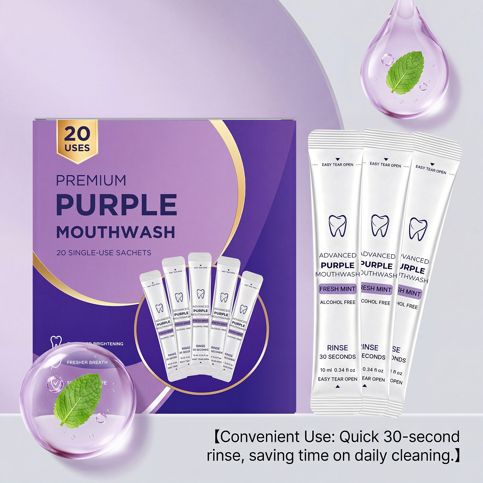 Lot de 20/40 bouteilles de bai - Whitening Mouthwash avis et prix