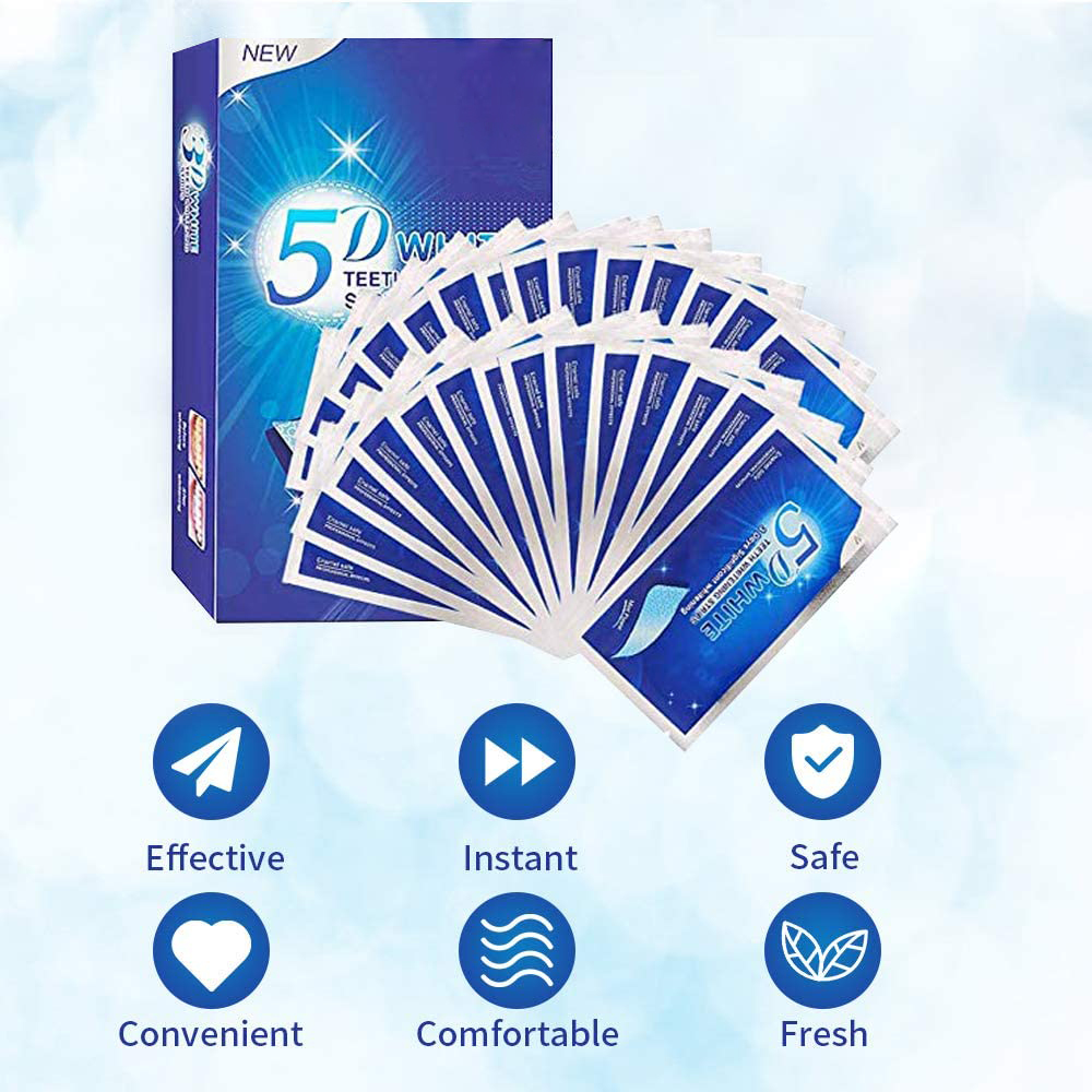 Bandelettes blanchissantes 5D  - Teeth Whitening Gel Peroxide avis et prix